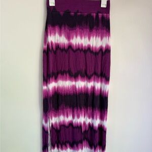 a.n.a Purple Maxi Pencil Skirt with Pleats